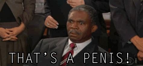 Where is it from? It's a gif of a black gentleman leaning forward and exclaiming "That's a penis!" Haha, I almost just googled "that's a penis" at work. That made me laugh. black gentleman = Charles Robinson It's from an episode of 'how i met your mother'. Mind telling me where it's from? 
